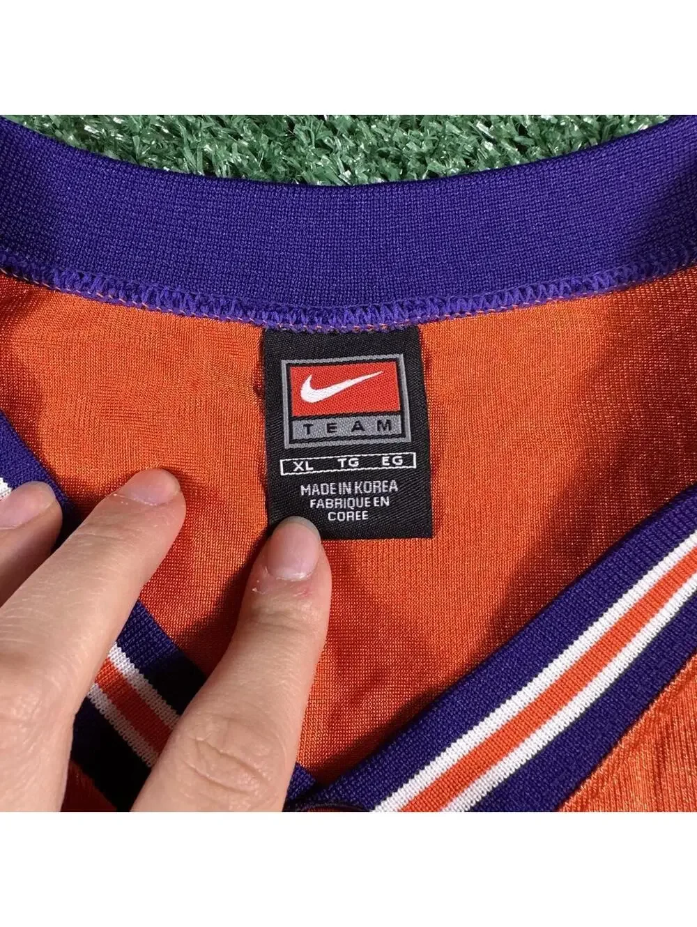 Y2K Nike orange short sleeve shirt Clemson Tigers NCAA football jersey size XL